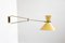 Vintage French Lamp in Yellow by René Mathieu for Lunel 1