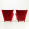 Italian Wingback Velvet Armchairs, 1950s, Set of 2 5