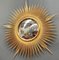Large Gold Gilt Convex Sunburst Mirror 2