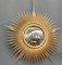 Large Gold Gilt Convex Sunburst Mirror 6