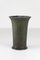 Geriffelte Art Deco Disko Metallvase von Just Andersen, Dänemark, 1940er 8