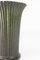 Geriffelte Art Deco Disko Metallvase von Just Andersen, Dänemark, 1940er 13