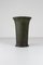 Geriffelte Art Deco Disko Metallvase von Just Andersen, Dänemark, 1940er 12