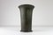 Geriffelte Art Deco Disko Metallvase von Just Andersen, Dänemark, 1940er 3