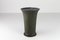 Geriffelte Art Deco Disko Metallvase von Just Andersen, Dänemark, 1940er 2