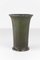 Geriffelte Art Deco Disko Metallvase von Just Andersen, Dänemark, 1940er 9
