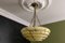 Art Deco Layered Marbled Yellowish Beige and Brown Glass and Brass Pendant Light, 1950s, Image 10