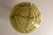 Art Deco Layered Marbled Yellowish Beige and Brown Glass and Brass Pendant Light, 1950s, Image 7