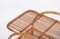 French Riviera Serving Bar Cart in Curved Bamboo, Rattan and Wicker, Italy, 1960s 14