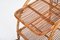 French Riviera Serving Bar Cart in Curved Bamboo, Rattan and Wicker, Italy, 1960s 15