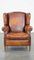 Vintage English Style Sheep Leather Wing Chair 2