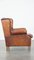 Vintage English Style Sheep Leather Wing Chair 3