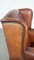 Vintage English Style Sheep Leather Wing Chair 12