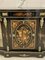 Antique Victorian Ebonised and Inlaid Floral Marquetry Credenza, 1860s 5