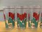 Blaue & Rote Brille, 1970er, 6er Set 4