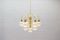 10-Light Pendant in Structured Glass, 1960s 1