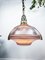 Art Deco Nickel Plated Bronze and Holophane Pendant Light by Émile-Jacques Ruhlmann, 1920s, Image 4
