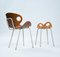 Set of Vintage Finnish Chair and Stool by Olof Kettunen for Merivaara, 1950s 2