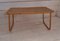 Table Pliante en Osier et Bambou avec Coins en Métal, 1970s 2