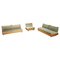 Fauteuil Vintage et Canapés 2 Places en Orme et Tapisserie Vert Olive de Maison Regain, 1970s, Set de 3 1
