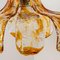 Lámpara colgante de cristal de Murano de Mazzega, Italia, años 70, Imagen 3