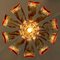 Lámpara colgante de cristal de Murano de Mazzega, Italia, años 70, Imagen 6