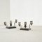 Art Deco Candleholders in Bakelite and Silver Plate, 1940s, Set of 2, Image 4