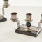 Art Deco Candleholders in Bakelite and Silver Plate, 1940s, Set of 2, Image 3
