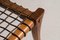 Tabourets Sabre en Bois et Cuir Tissé Marron de Pescetta, Set de 2 3