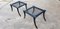 Tabourets Sabre en Bois et Cuir Tissé Marron de Pescetta, Set de 2 13