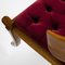 Walnut and Red Velvet Klismos Chairs from Pescetta, Set of 2, Image 6