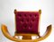 Walnut and Red Velvet Klismos Chairs from Pescetta, Set of 2, Image 8