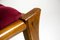 Walnut and Red Velvet Klismos Chairs from Pescetta, Set of 2, Image 12
