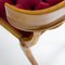 Walnut and Red Velvet Klismos Chairs from Pescetta, Set of 2, Image 7