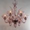 Handgefertigter Amethyst Murano Glas Kronleuchter, Italien, 1980er 4