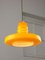 Mid-Century Italian Yellow Glass and Brass Pendant Lamp 2