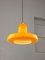 Mid-Century Italian Yellow Glass and Brass Pendant Lamp 5