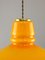 Mid-Century Italian Yellow Glass and Brass Pendant Lamp 14