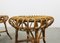 Set of Italian Stools in Rattan and Bamboo attributed to Franco Albini, 1960s 5