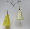 Yellow & Beige Fiberglass Shades Pendant, 1950s 3