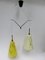 Yellow & Beige Fiberglass Shades Pendant, 1950s 1