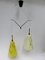 Yellow & Beige Fiberglass Shades Pendant, 1950s, Image 1