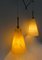 Lampada a sospensione in fibra di vetro gialla e beige, anni '50, Immagine 11