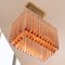 Pink Murano Glass Triedri Suspension Lamp, Italy, 1980s, Image 5