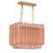 Pink Murano Glass Triedri Suspension Lamp, Italy, 1980s, Image 1