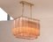 Pink Murano Glass Triedri Suspension Lamp, Italy, 1980s, Image 2