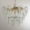 Clear Murano Glass Discs Chandelier, Italy, 1980s 2