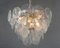 Clear Murano Glass Discs Chandelier, Italy, 1980s 4