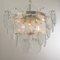 Clear Murano Glass Discs Chandelier, Italy, 1980s 7
