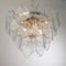 Clear Murano Glass Discs Chandelier, Italy, 1980s 11
